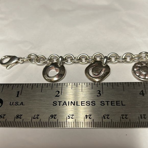 Tiffany & Co. stencil charm bracelet….. 7.5 in long includes box,pouch & ribbon - Picture 4 of 8